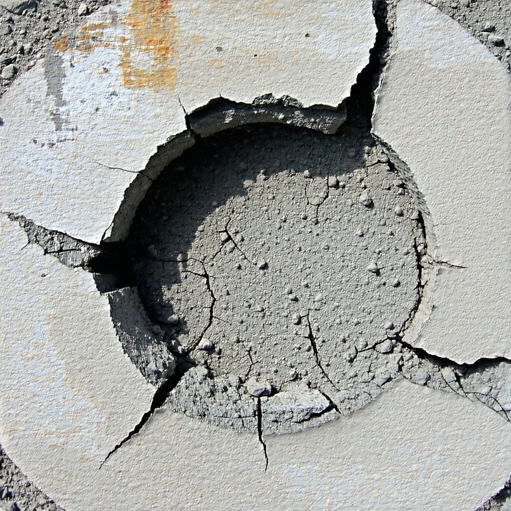 oil well casing made by cement that is cracked oil well casing made by cement that is cracked